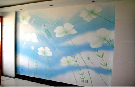 茂县画墙绘怎么画好白云的蓬松感？