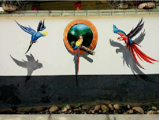 茂县视觉错位-3D墙绘设计