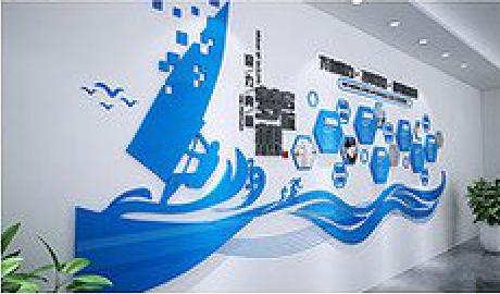 茂县海浪主题文化墙如何设计？