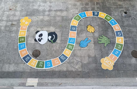 茂县地面游戏彩绘