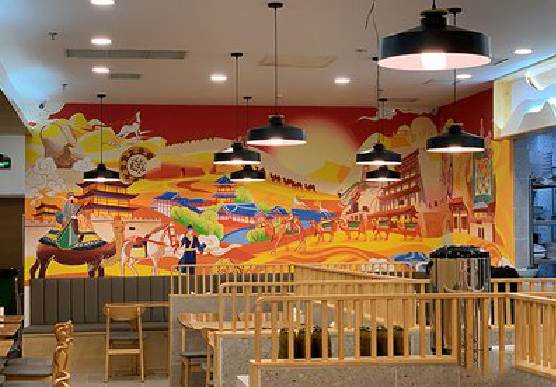 茂县商业空间彩绘介绍。