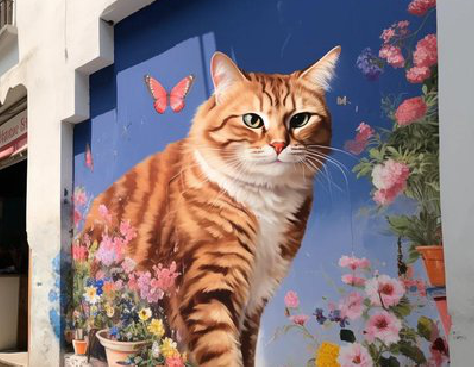 茂县自己绘制有个性的手绘墙