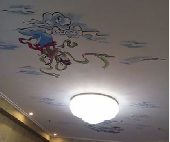 茂县如何快速绘制天花板上的手绘墙？