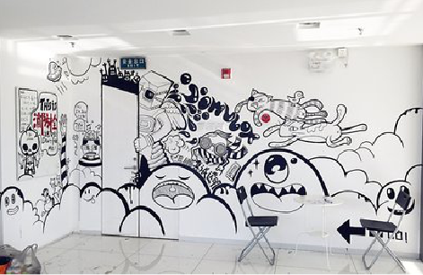 茂县手绘墙并非传统涂鸦。